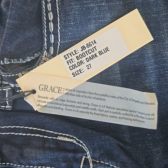 NWT Grace In LA Blue Bootcut Jeans Size 27 - Picture 4 of 12